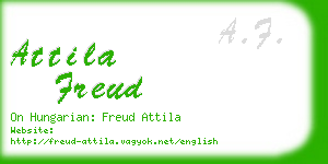 attila freud business card